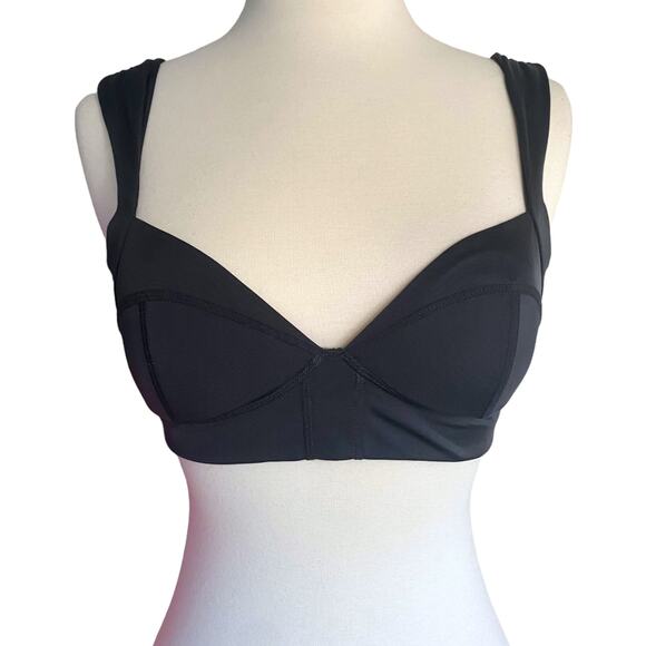 We Are HAH Pull It Together Top Black Push Up Wide Strap Bikini Top New Sz C Cup - Picture 2 of 9